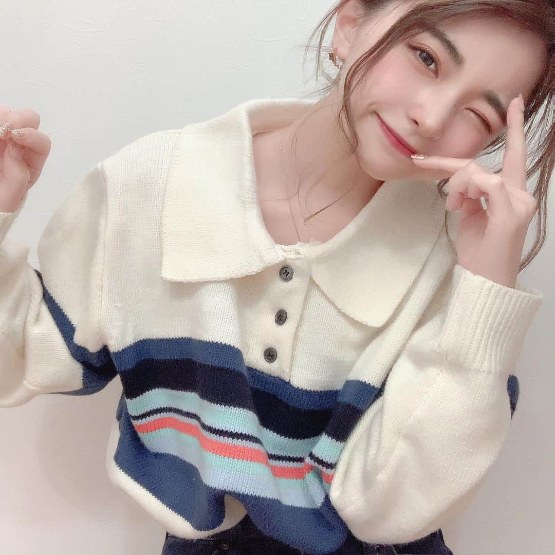 Harukaのインスタグラム：「• @dion_unisex 様のセーター🧶 ・ #低身長コーデ」