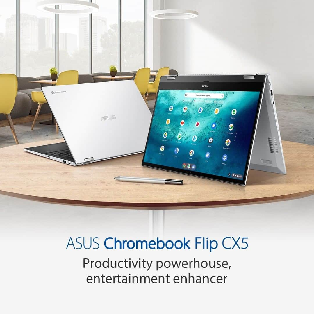 ASUSさんのインスタグラム写真 - (ASUSInstagram)「The ASUS #Chromebook Flip CX5 is both stylish and durable, Intel® processors, Intel® Iris® Xe graphics, WiFi 6 and ASUS WiFi Stabilizer technology. Time to #BeAhead in work and entertainment with this incredible device! #CES2021」1月16日 19時50分 - asus