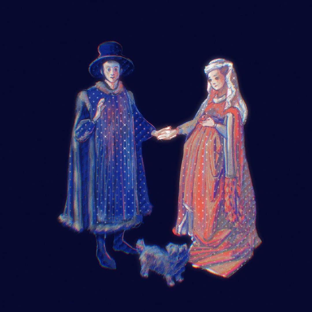 のインスタグラム：「#アルノルフィーニ夫妻像 ヤン・ファン・エイク Jan van Eyck」