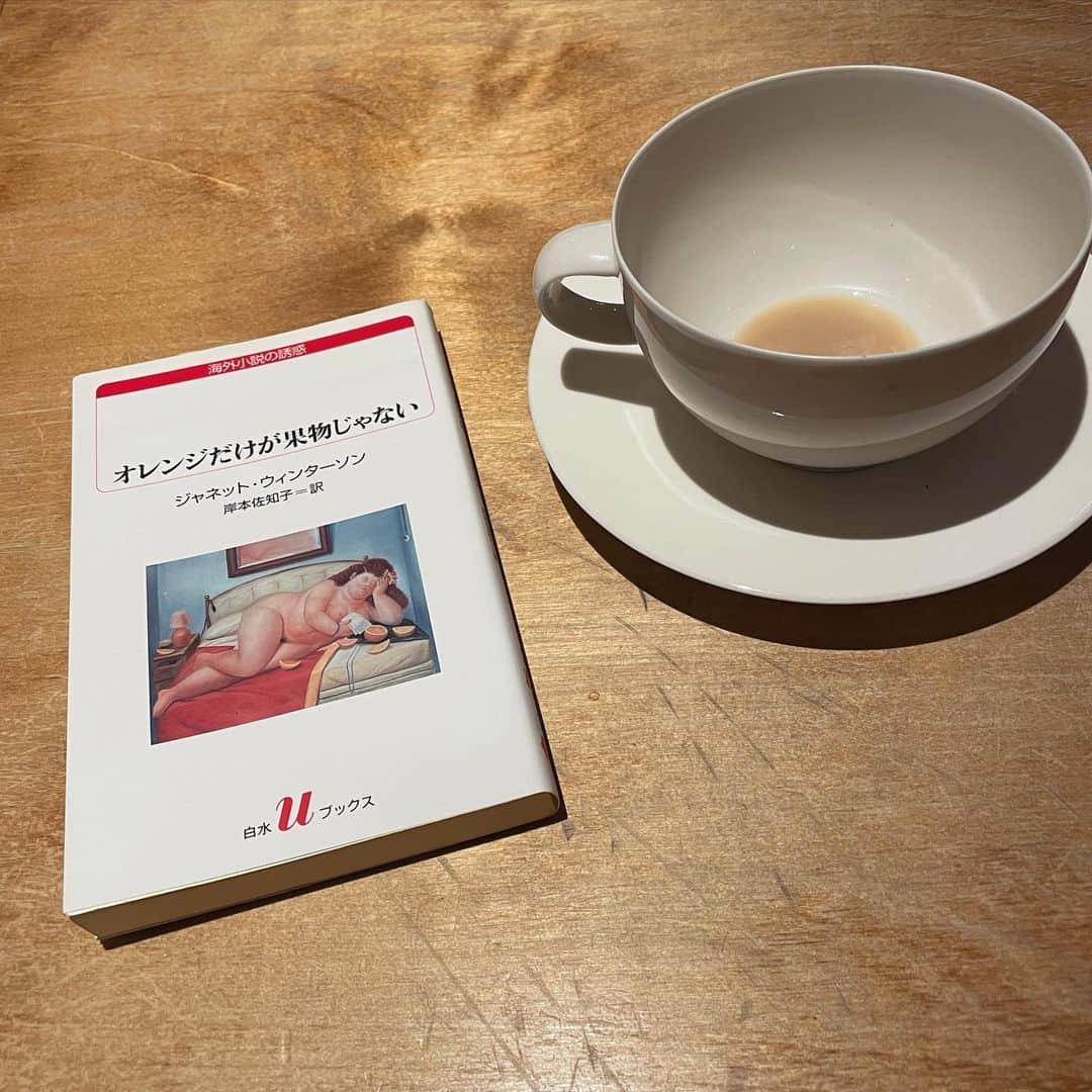 松田青子のインスタグラム：「明日の読売新聞の朝刊に、ジャネット・ウィンターソンの『オレンジだけが果物じゃない』(岸本佐知子訳)についてのエッセイが載ります。「文庫×世界文学　名著60 」のコーナーです。読み返すたびに、やっぱりすごいな、面白いなと改めて驚く🍊  #jeanettewinterson #orangeisnottheonlyfruit」