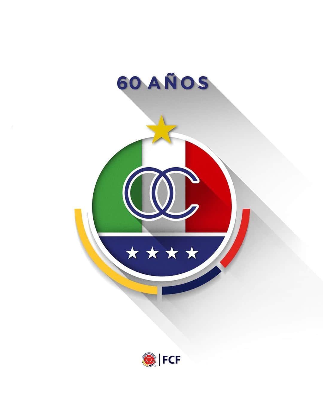 サッカー コロンビア代表チームのインスタグラム：「¡Felices 6⃣0️⃣ @oncecaldasoficial !   El Blanco Blanco está de aniversario y desde la FCF le queremos enviar nuestras felicitaciones 🤗   Gracias por llenar de gloria nuestro fútbol 🙌」