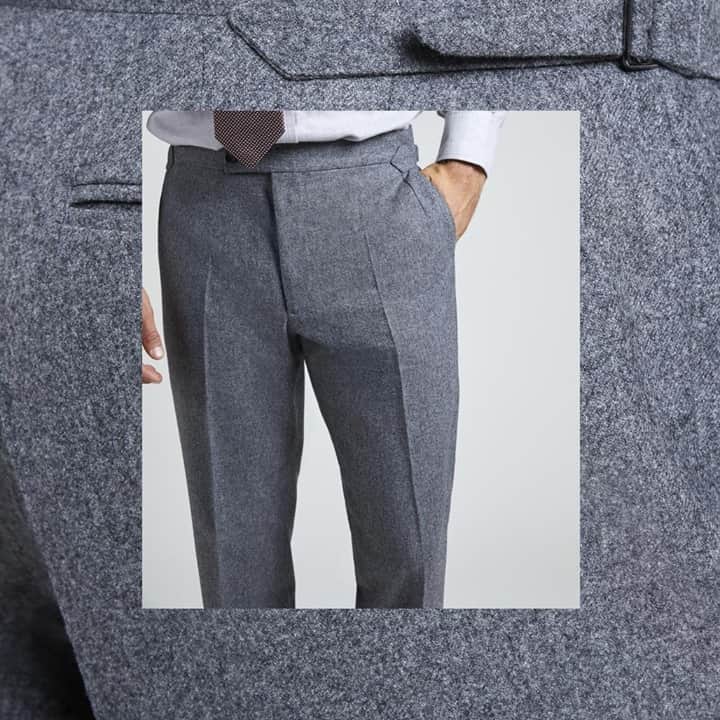 ハンツマンのインスタグラム：「Comfort and style are the new must-have of the season this year, and what better way to celebrate this than with a staple of every man’s wardrobe, a classic flannel trouser. ⁠ ⁠ These grey, flat front, 100% wool flannel trousers are cut in our signature, parallel leg style and designed to elongate your silhouette, whilst offering premium comfort. Available to ship now, worldwide.⁠ ⁠ Shop directly with our client managers via video, in-store with the HUNTSMAN LIVE button on our website. ⁠ ⁠⁠ #Huntsman #HuntsmanSavileRow #ReadyToWear #BespokeInspiration #HuntsmanAtHome #Trousers⁠」