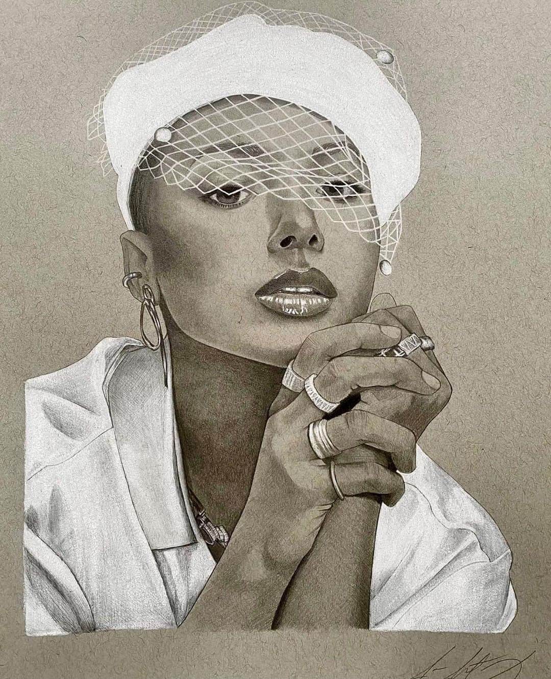 カテリーナ・グレアムのインスタグラム：「Amazing art by @swaetinez in the US 🇺🇸, @nandosart_ in the US 🇺🇸, @mucha_arts in Germany 🇩🇪, @neli_art_npl in Iran 🇮🇷, @_.celebritydrawings._ in Canada 🇨🇦, @lucia_lover in Australia 🇦🇺, @hpsrk in India 🇮🇳, @nikoomombeinii in Iran 🇮🇷 and @ravenclawsdiares in Italy 🇮🇹. #FanArt  Grateful for the hang time this morning with @tzinaboo in Greece 🇬🇷, @_meryy_aam in Algeria 🇩🇿, @khaledmaged0 in Egypt 🇪🇬, @niloo_9294 in Iran 🇮🇷, @juniorrebello in Brazil 🇧🇷, @dvirsachi in Israel 🇮🇱, @joyyasemota in Germany 🇩🇪, @laurensoph__ in UK 🇬🇧, @jackieee.x1 in UK 🇬🇧 and @rebeccalucas85 in the US 🇺🇸.」