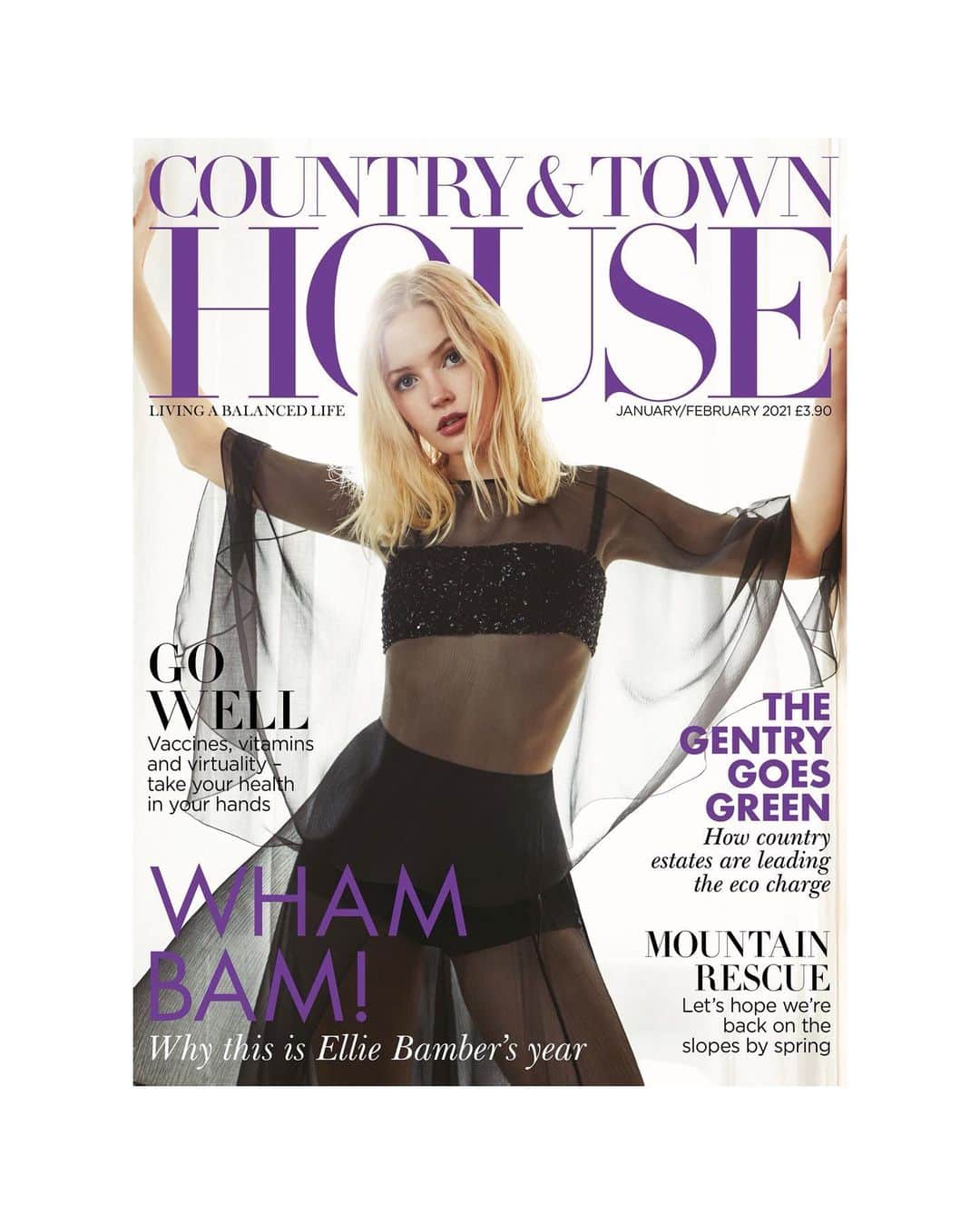 エリー・バンバーのインスタグラム：「thanks to such an amazing team! lots of fun shooting this just b4 lockdown!! @counryandtownhouse x @chanelofficial @nicolesmallwoodstylist @rachell_photo @alexisdayhmu @tracerital」