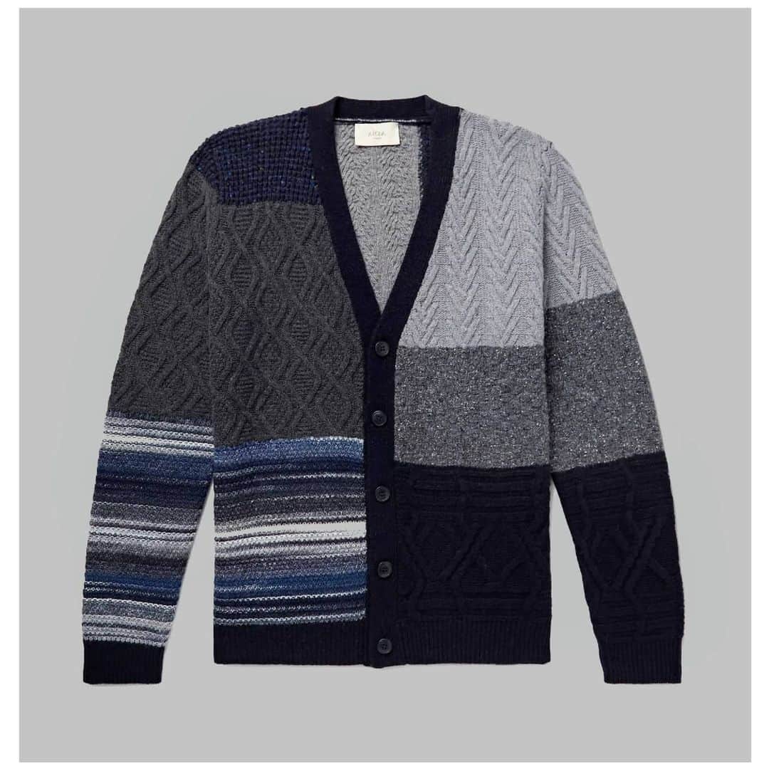 のインスタグラム：「Altea FW20  Can't decide what kind of stitch you prefer for you cozy winter cardigan? Boy, do we have the cardigan for you. Made in Italy, as always.  #alteamilano #knitwear #madeinitaly #cardigan #patchwork」