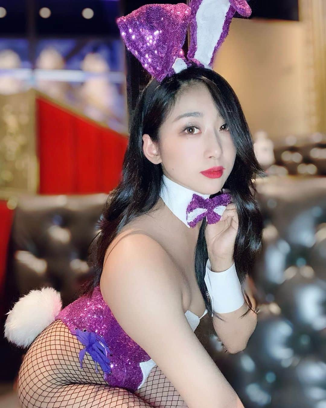 さゆりのインスタグラム：「﻿ Bunny night 👯‍♀️💜﻿ ありがとうございました❤︎﻿ ﻿ バニーガール、好きです！！！﻿ みなさんは好きですか？？﻿ ﻿ ﻿ 17日16時までチェキ販売中です💋﻿ ﻿ #burlesquetokyo #burlesque #バーレスク東京 #バーレスク #六本木 #roppongi #showdancer #showgirl #dancer #ショーダンサー #黒髪 #黒髪ロング #バーレスク東京第7世代 #壇蜜超え #エンタメ活動を止めない #バニーガール #bunnygirl #アトリエダーム #コスプレ #cosplay #カメラ好きさんと繋がりたい #ポートレート #セルフポートレート #むちむち #インスタ女子 #selfportrait #portrait #asiangirls #japanesegirl #followme」