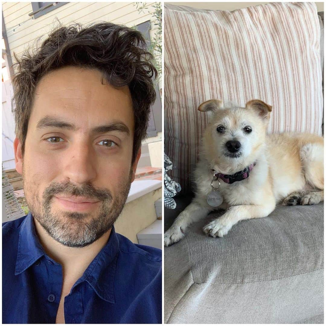 のインスタグラム：「We took these photos of each other, not really he’s a dog」