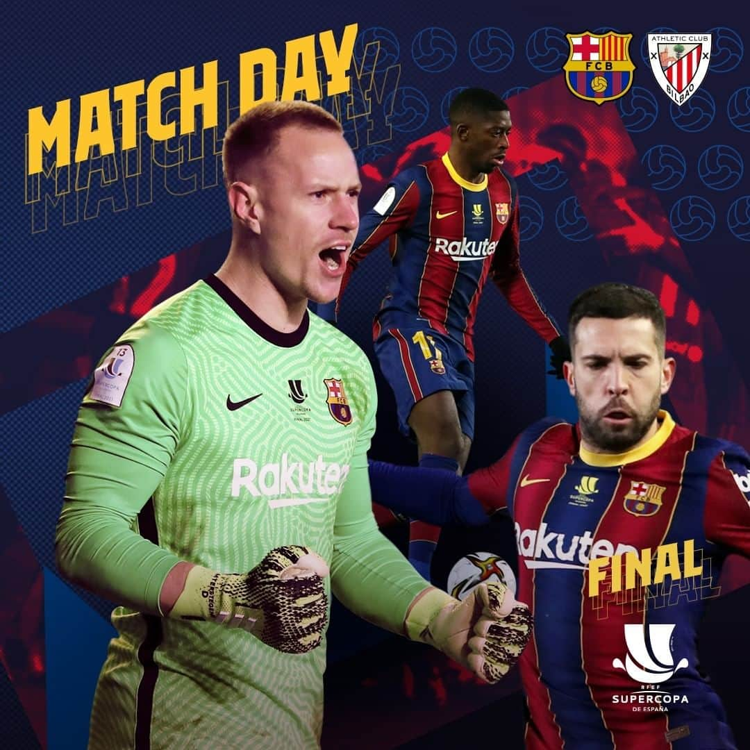 FCバルセロナさんのインスタグラム写真 - (FCバルセロナInstagram)「🔥 IT’S FINAAAL DAY! 🏆 Spanish Supercup 🆚 @athleticclub  📍 Estadio Olímpico de la Cartuja (Sevilla) ⏰ 9PM CET 🙌 #SupercopaBarça 💙❤️ Força Barça!」1月17日 18時00分 - fcbarcelona