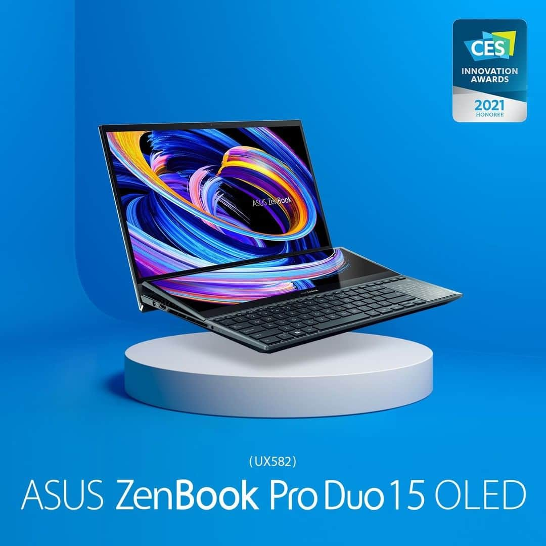 ASUSさんのインスタグラム写真 - (ASUSInstagram)「Design and innovation are hallmarks of the #ASUS brand. That’s why we’re more than thrilled to announce #ZenBook Duo 14 and ZenBook Pro Duo 15 #OLED have been honored with #CES2021 Innovation Awards! #BeAhead 🏆」1月17日 18時00分 - asus