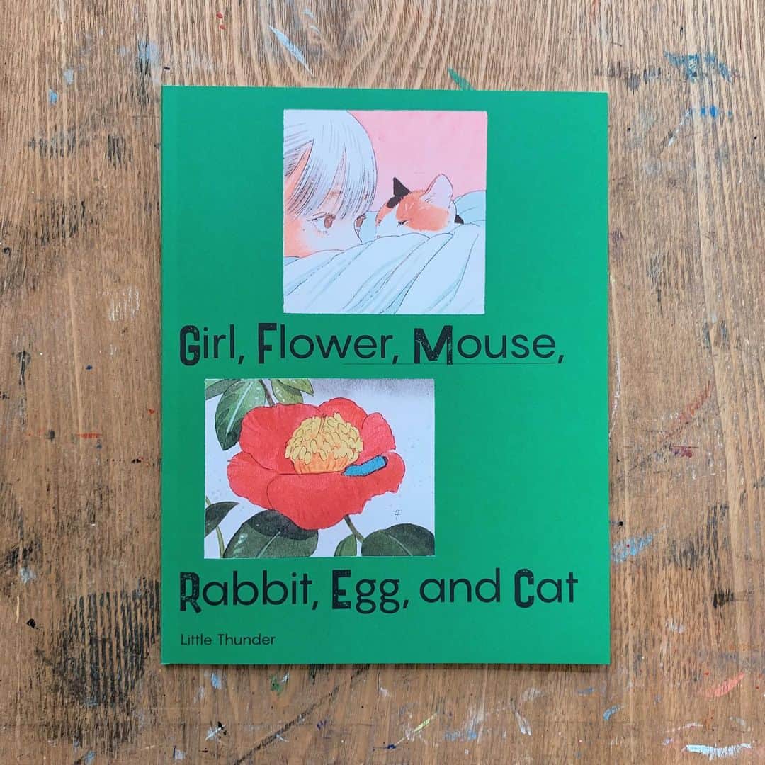 門小雷のインスタグラム：「＜Girl, Flower, Mouse, Rabbit, Egg and Cat＞  仕様　無線綴じ フルカラー24p 見返し サイズ　W149cm*H191cm  イラスト　門小雷/ Little Thunder/ リトルサンダー 編集・あとがき　大林えり子 翻訳（中文）　野村麻里 翻訳（英文）　喜多村純 デザイン　横山 雄 写真　香川賢志 発行　ポポタム  Available at @popotame_shop   Please check the stockists in your country before ordering oversea shipping. Hong Kong;  coffee &, 網上書店 Taiwan; mangasick, 荒花 USA; glacierbaybooks.com」
