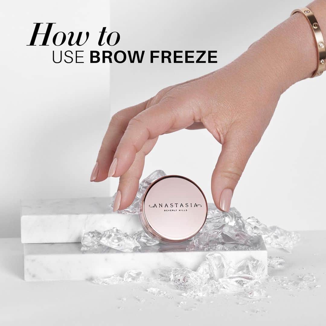 Anastasia Beverly Hillsさんのインスタグラム写真 - (Anastasia Beverly HillsInstagram)「How to use Brow Freeze! 🥶 It just takes a spoolie, the back of the lid or your hand, and a few minutes. Swipe ⬅️ to see a step-by-step!🥶🥶🥶⁣ ⁣ #anastasiabeverlyhills #anastasiabrows #ABHIcedOut」1月17日 8時59分 - anastasiabeverlyhills