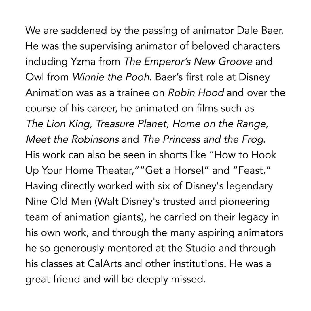 ウォルト・ディズニー・アニメーション・スタジオズさんのインスタグラム写真 - (ウォルト・ディズニー・アニメーション・スタジオズInstagram)「A statement from Walt Disney Animation Studios」1月17日 10時38分 - disneyanimation