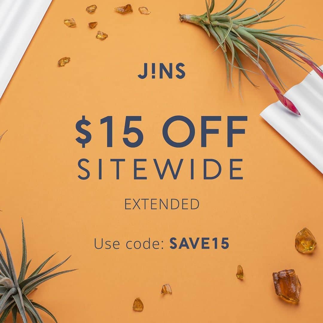 JINSのインスタグラム：「EXTENDED! Our SAVE15 🛒 $15 off sitewide is now valid until 2/20. New year, new you - find your perfect pair.」