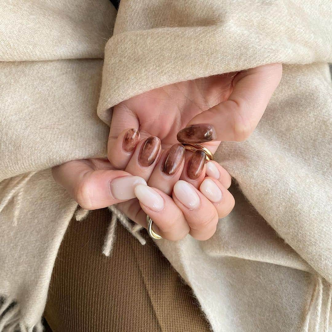 のインスタグラム：「new nail 🌝🍂」