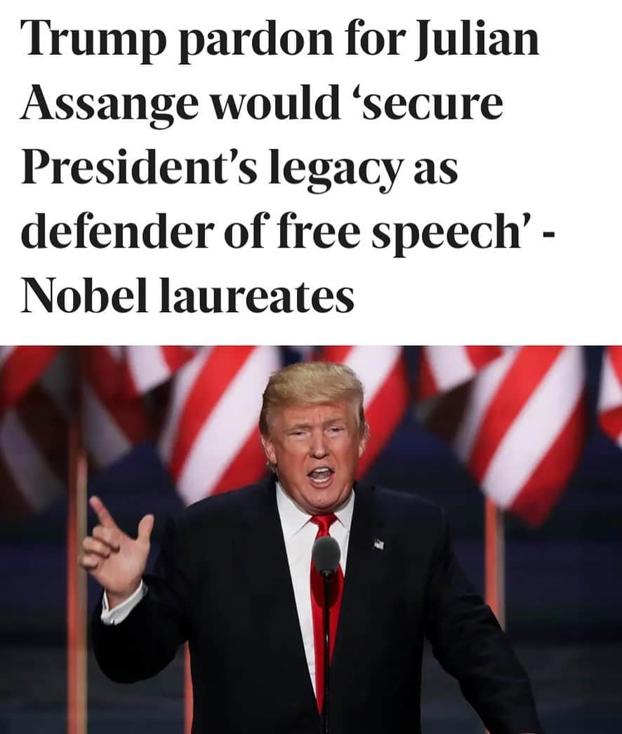 WikiLeaksさんのインスタグラム写真 - (WikiLeaksInstagram)「Five Nobel Prize winners: "Assange has fought for truth and justice. By offering a pardon your presidency will be remembered for having saved First Amendment protections for all Americans"」1月17日 16時27分 - wikileaks