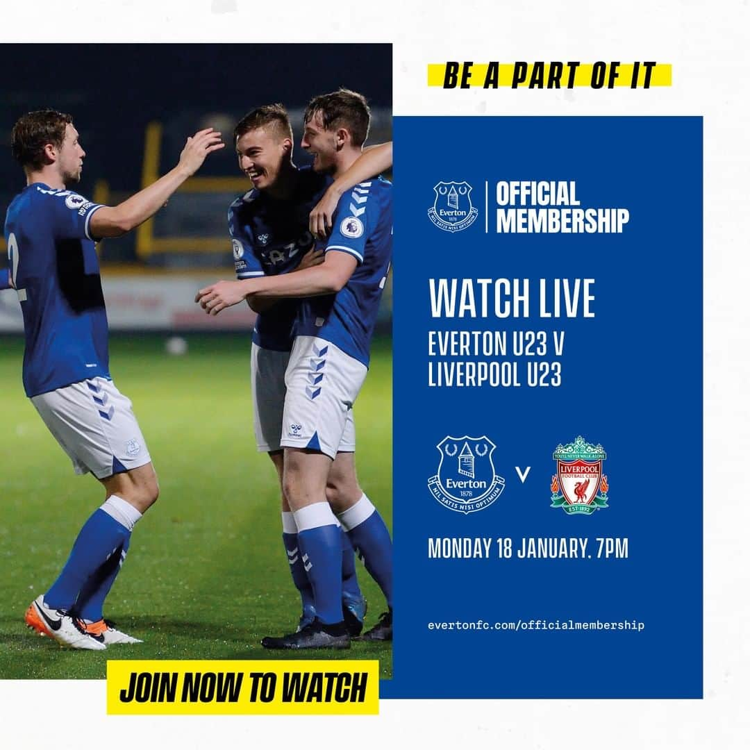 エヴァートンFCさんのインスタグラム写真 - (エヴァートンFCInstagram)「Monday night football - LIVE Merseyside derby. 🔵⚪️  Stream available to Season Ticket and Official Members - sign up today! 𝗟𝗜𝗡𝗞 𝗜𝗡 𝗕𝗜𝗢」1月17日 19時00分 - everton