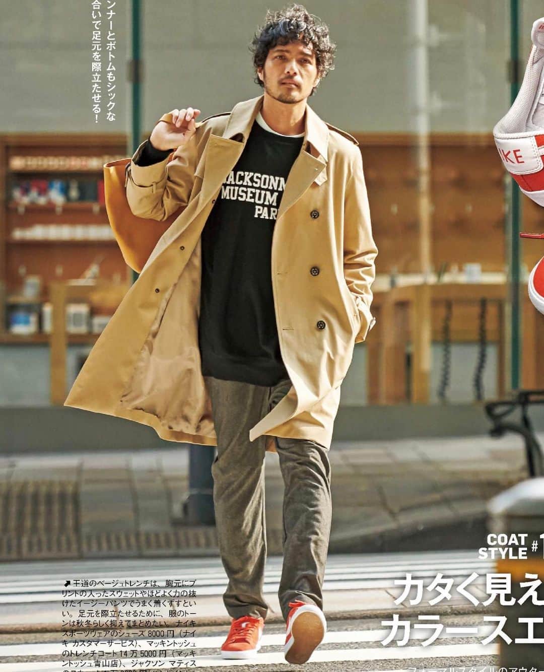 ZOEのインスタグラム：「「FINEBOYS+plus 靴 vol.15」絶賛発売日です！ (報告遅れました🙏)  色んなスニーカー履いて色んな場所で撮影してますのでぜひチェックお願いいたします！  いつもと雰囲気違いますよん👀 #dマガジン でも見られます #fineboys  #ファインボーイズ」