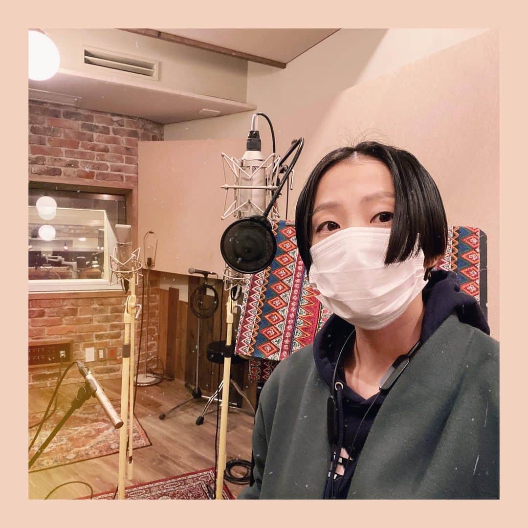 見田村千晴のインスタグラム：「レコーディング。 2曲完パケ、やり切った…」
