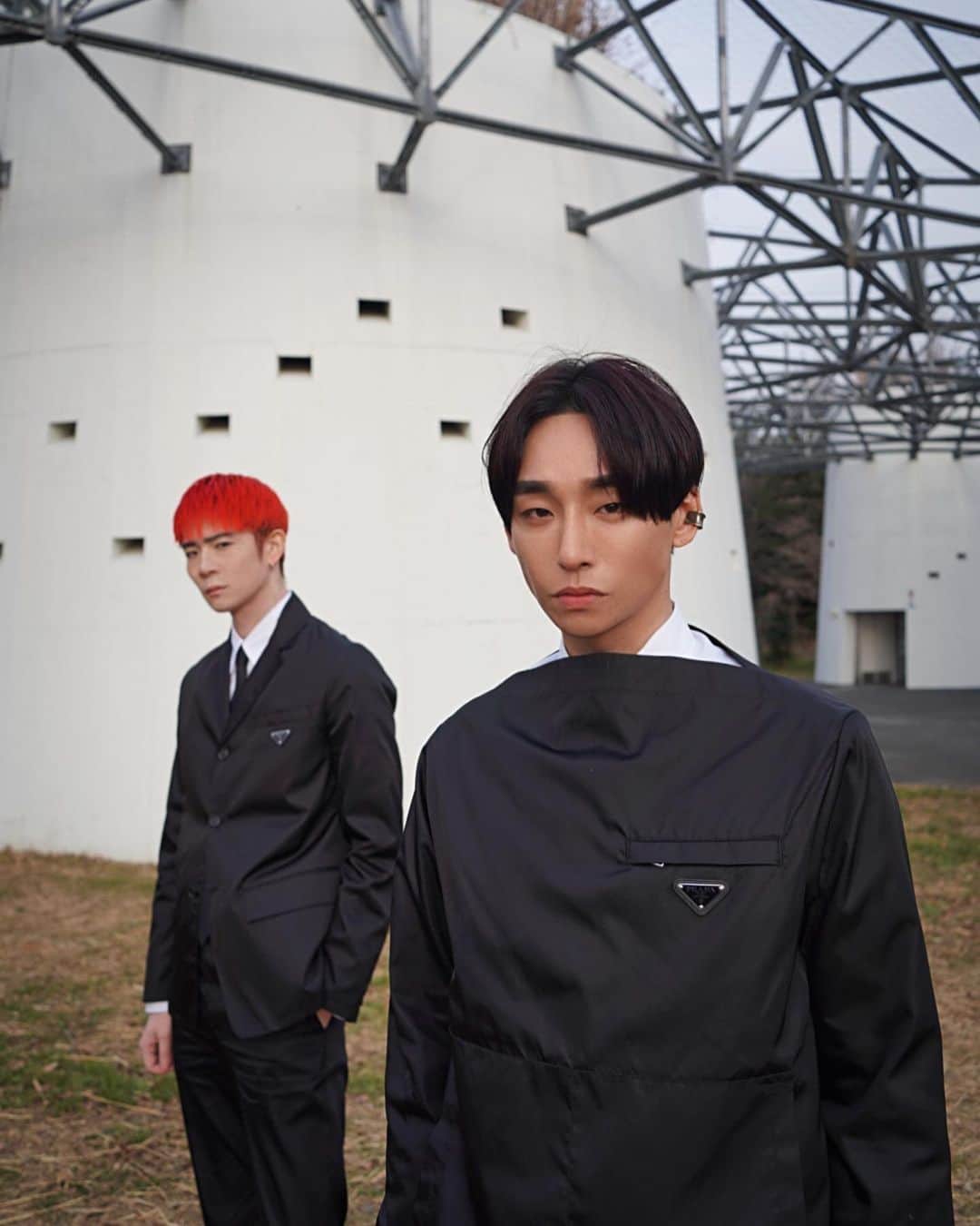 Noah（ノア）のインスタグラム：「Different origins, same identities  今夜22時 @prada x @rafsimons 🖤  #TaikiNoah#PradaFW21 #MilanFashionWeek」