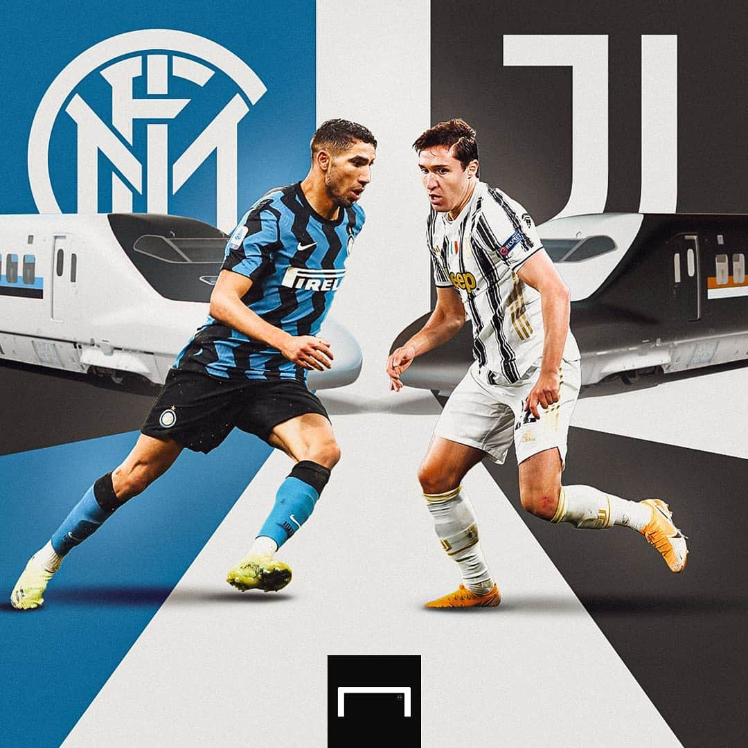 のインスタグラム：「. ＼ 🔵⚫ ダービーでサイドを制するのは？️⚪️⚫️／ インテルの #ハキミ か？ ユヴェントスの #キエーザ か？ 注目のイタリア・ダービーが明朝、キックオフ！ . 🇮🇹#セリエA 第18節 🆚インテル×ユヴェントス 🗓️1月18日(月) 04:45 KO . #soccer #football #seriea #derbyditalia #inter #internazionale #juventus #hakimi #chiesa #サッカー #フットボール #インテル #ユヴェントス #⚽」