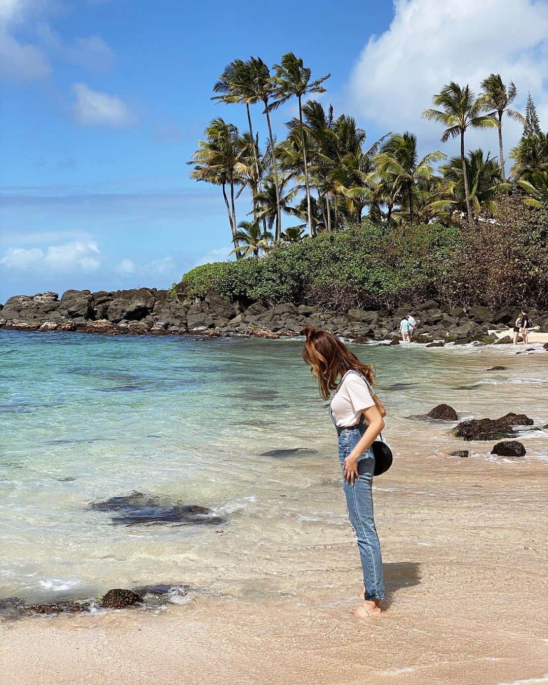 森山菜々のインスタグラム：「. ほんとうやったら、2月社員旅行で長期ハワイ計画だったのになぁ〜🐋💭 来年冬こそ絶対行くゾ🔥  #あ亀おるやん思ったら岩やった写真🐢🪨📸 #hawaii #turtlebeach #northshore  #ハワイ #タートルビーチ #ノースショア」