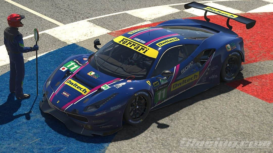 脇阪寿一さんのインスタグラム写真 - (脇阪寿一Instagram)「『Owltech Ferrari 488 GTE』  ASSO MOTOR SPORTS e-SPORTS TEAMが iRacing で使用するマシン。  HiMA RACiNG KiWAMi しーなありささんの作品です👍  皆さんもマシンのカラーリングを依頼される際はしーなありささんまで✋️  https://www.himaracing.com/  #iracing #assomotorsports #esportsteam #ferrari #488gte  #owltech #kmr #shinjichannel  #himaracingkiwami」1月17日 22時24分 - juichiwakisaka