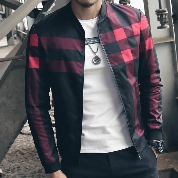 UrbanStoxのインスタグラム：「Re-introducing the Contemporary Mis-Matched Light Casual Jacket, $65 shipped, available in Red and Blue, sizes XS-3XL only at urbanstox.com :)」