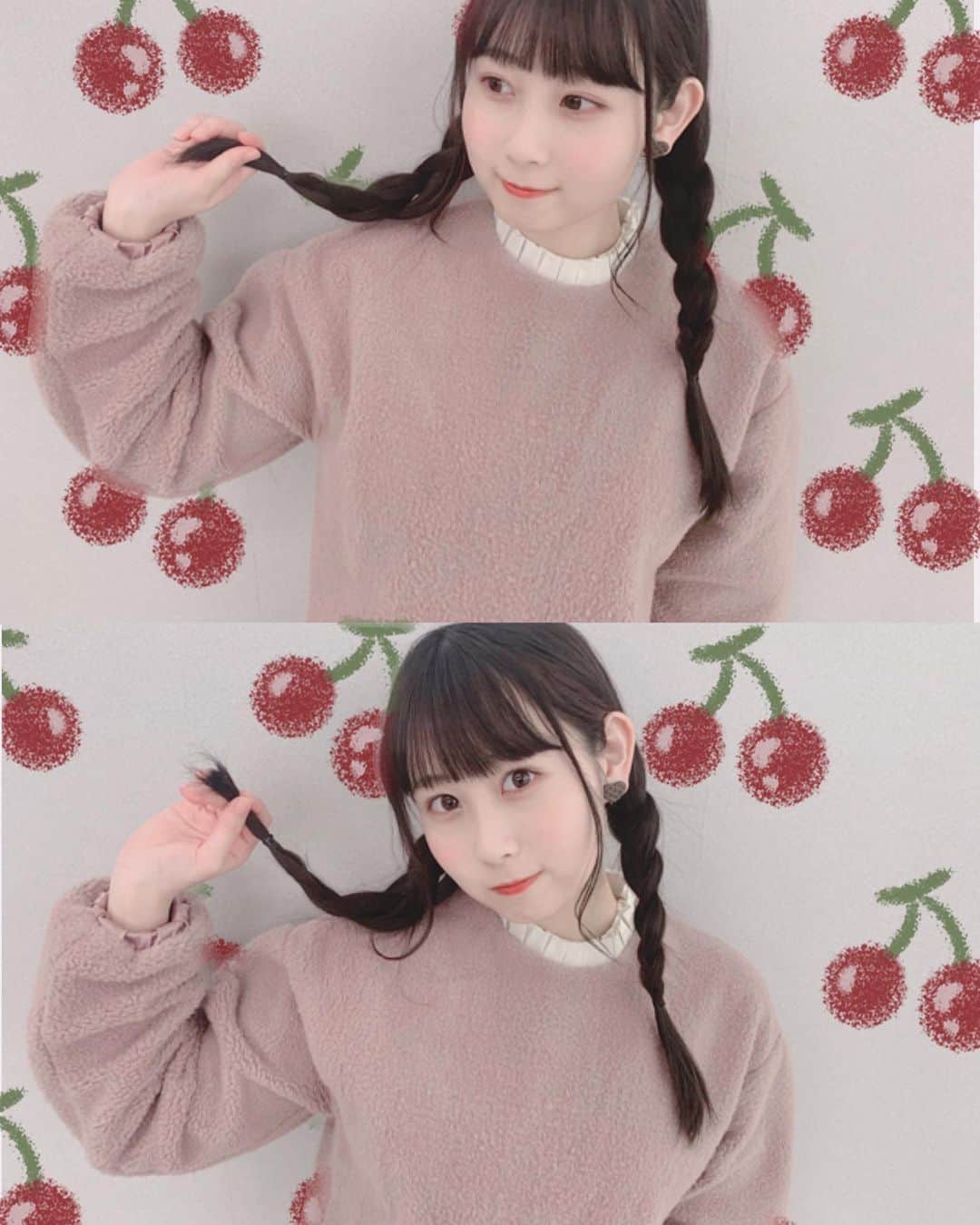 のインスタグラム：「𖦊̌_____ ♡﻿ ﻿ オンラインお話し会﻿ 2日間ありがとうございました❤︎﻿ ﻿ エゴさんからいただいた #merryjenny のかわいい洋服を着ました☺️🤍﻿ ﻿ ﻿ ﻿ #ske #井上瑠夏#ootd﻿ #三つ編み  #followme」
