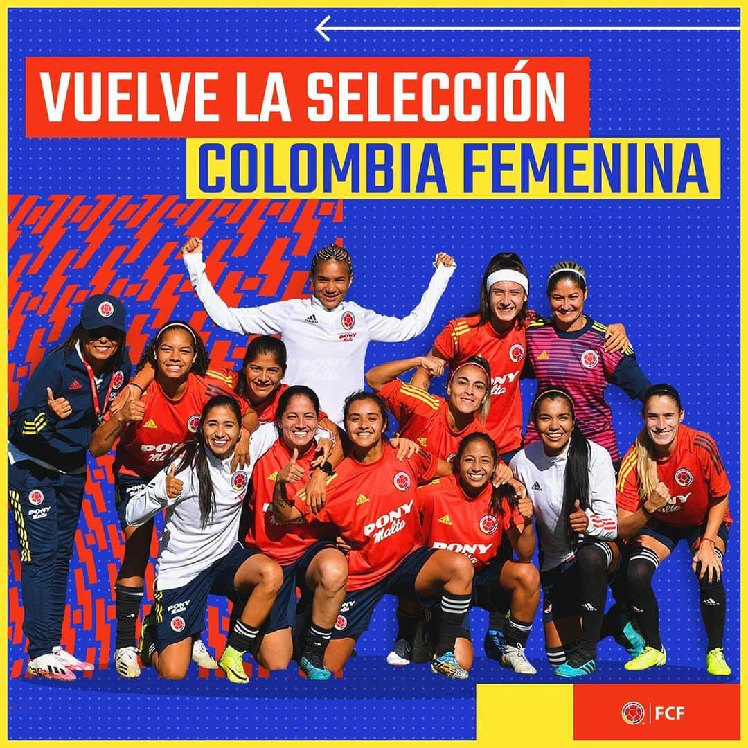 サッカー コロンビア代表チームのインスタグラム：「¡Mañana vuelven las Guerreras!  Nuestra Selección Colombia Femenina jugará su primer partido de preparación en este 2021 este 18 de enero 🆚 @uswnt  🇨🇴🆚 🇺🇸 📅18 de enero de 2021 ⏱ 7:00 p.m. 📺 @golcaracol HD2」