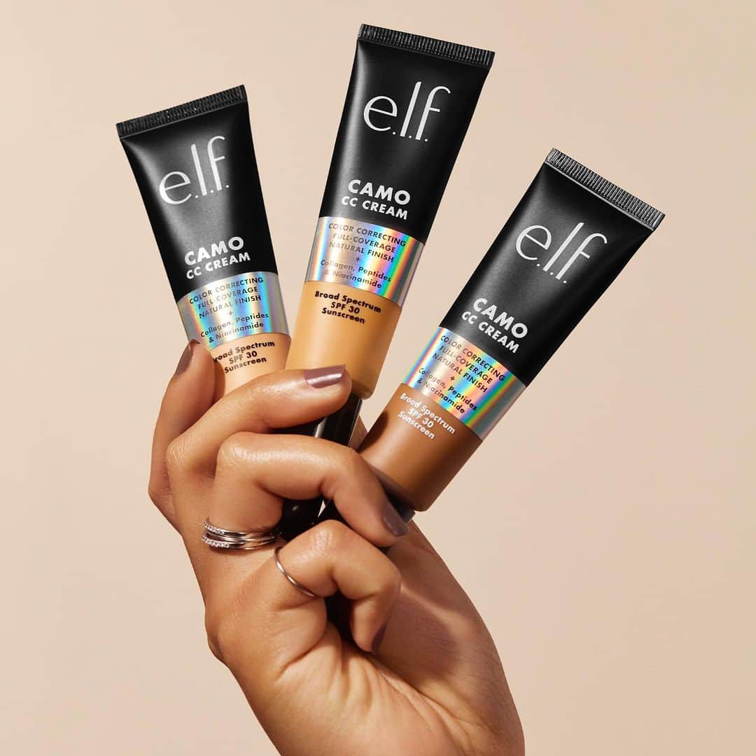 Target Styleのインスタグラム：「If you liked the concealer, you're going to LOVE the CC Cream.   The newest edition to @elfcosmetics Camo family is full-to-medium coverage with a natural finish and packed with skin-loving ingredients and SPF 30. ✨」
