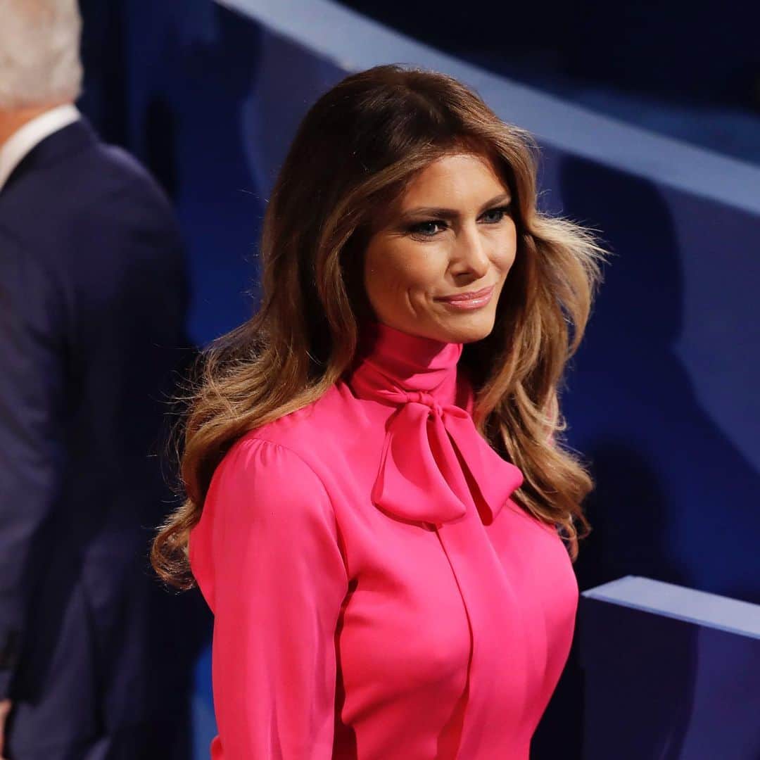 のインスタグラム：「Four years of the Trump Era aesthetic — glitz, capes, MAGA hats and blow dried hair — are coming to an end. We looked back at the moments that shaped the Trumps' image. Link in bio to read.」
