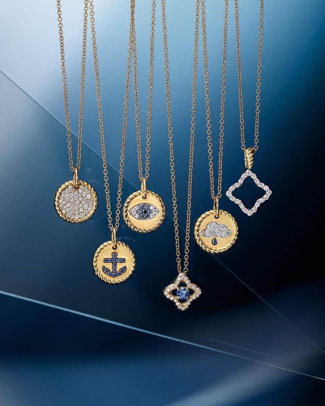 デビッドヤーマンのインスタグラム：「The Age of Aquarius. Symbolized by the Water Bearer, this astrological sign will bring its forward-thinking energy into 2021. Shop #DavidYurman amulets and pendants via our bio link.」
