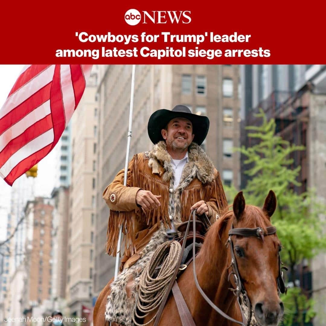 ABC Newsさんのインスタグラム写真 - (ABC NewsInstagram)「A New Mexico county commissioner who vowed to return to Washington D.C. with guns on Inauguration Day has been arrested. Couy Griffin, of Otero County and the leader of the group "Cowboys for Trump," was picked up in D.C. on Sunday by U.S. Capitol Police, the FBI announced.⁠ ⁠ More at link in bio.」1月18日 12時01分 - abcnews