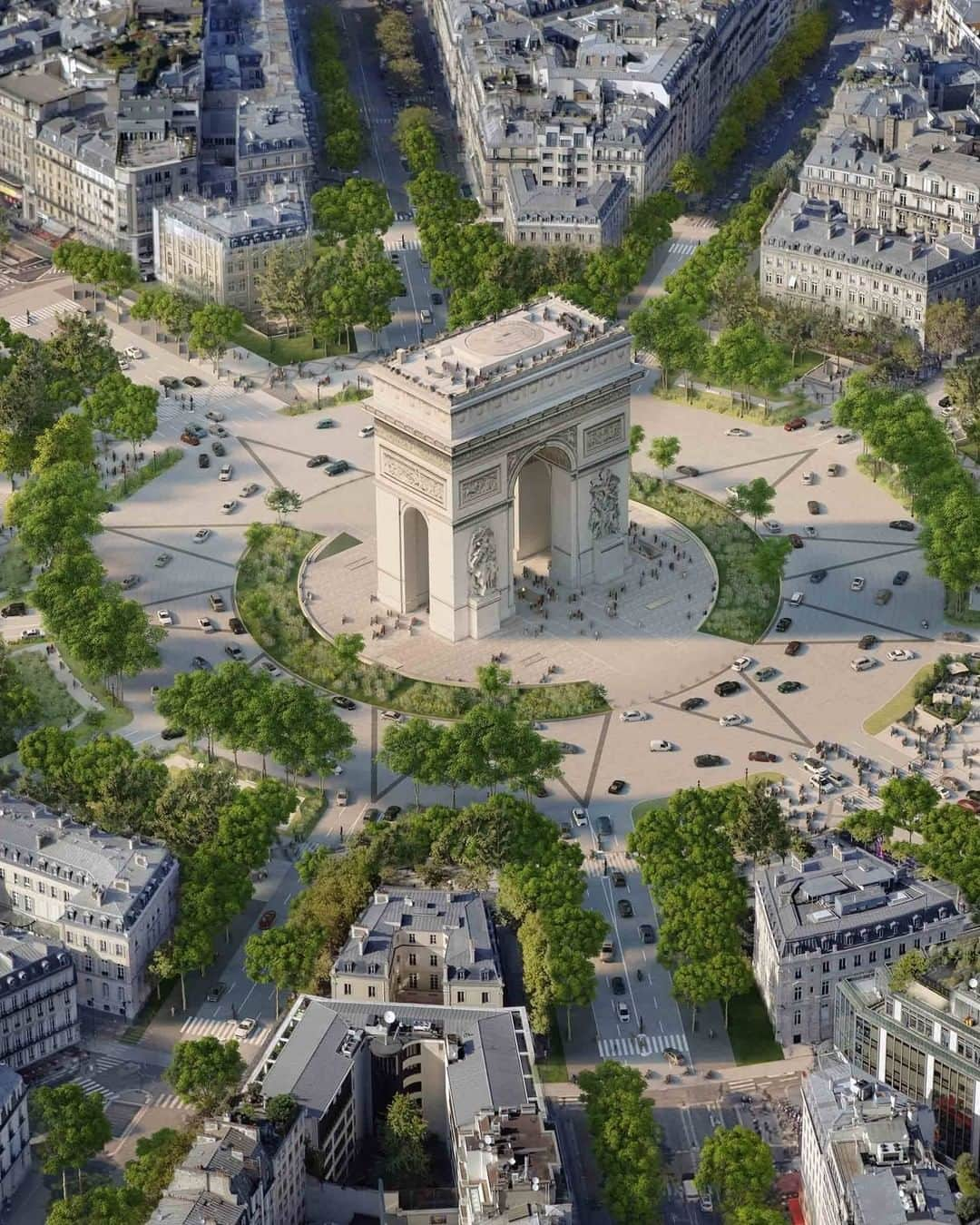 CNNさんのインスタグラム写真 - (CNNInstagram)「The Champs-Élysées is set for a renovation that will transform the iconic Parisian street into a green, pedestrian-friendly space after Mayor Anne Hidalgo gave the go-ahead. The new plans will reduce vehicle traffic by half allowing pedestrians to enjoy wider sidewalks and more greenery, according to architect Philippe Chiambaretta and his agency, PCA-STREAM. The Champs-Élysées committee said the avenue has “lost its splendor” and has been “progressively abandoned by Parisians.''   (📸: PCA-Stream)」1月18日 4時00分 - cnn