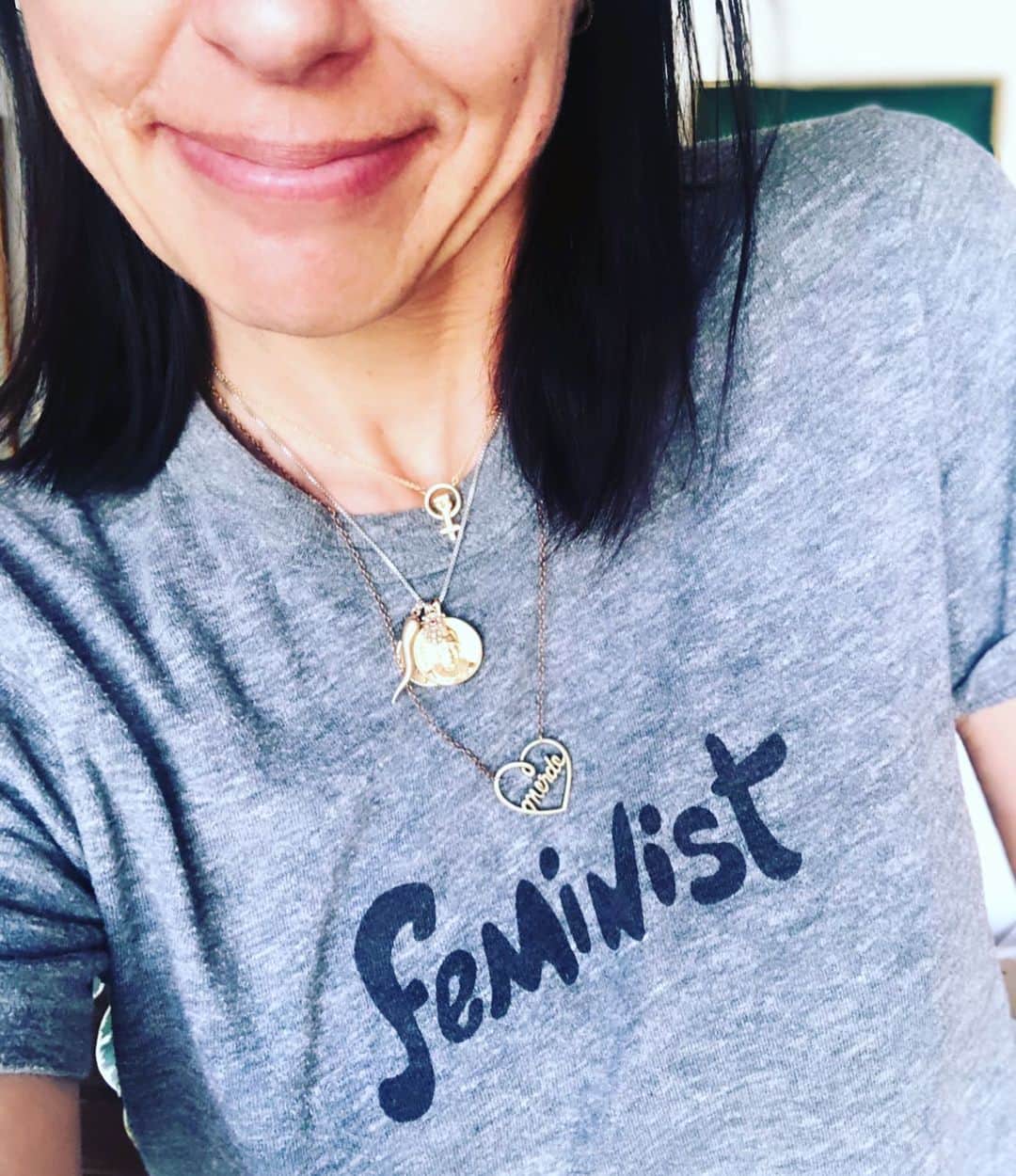 コンスタンス・ジマーのインスタグラム：「Feeling my Feminist self and I’ve brought all my other badass women with me...#RBG #joanofarc #femalepower @aweinspired_ #sundayselfie tag a friend to remind them they are badass!」