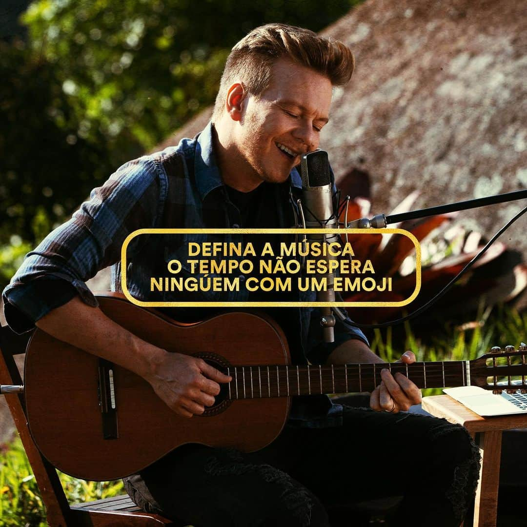 ミシェル・テロのインスタグラム：「Defina com um emoji a minha música “O tempo não espera ninguém” ❤️  Vou responder os melhores 😄  #micheltelo #sertanejo #musica」