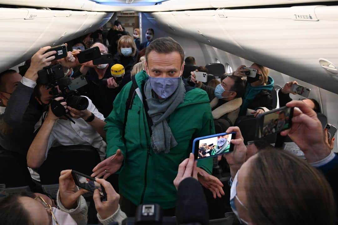 NBC Newsさんのインスタグラム写真 - (NBC NewsInstagram)「Russian opposition leader Alexei Navalny has been detained after defiantly flying back to Moscow on Sunday, his spokesperson said, months after he was left in a coma when he was poisoned with the Novichok nerve agent.⁠ ⁠ Facing the threat of his arrest on touching down, the prominent Kremlin critic boarded a plane in Berlin, Germany, signaling his intention to continue his political struggle against Russian President Vladimir Putin.⁠ ⁠ The plane, which was originally headed for Moscow's Vnukovo Airport, was diverted to the capital's Sheremetyevo Airport, Navalny's press officer confirmed in a tweet, without explaining why the plane was re-routed. After landing, Navalny was escorted away by officials. His spokesperson says he was detained without explanation and was not allowed to bring his lawyer. ⁠ ⁠ Russia's Federal Penitentiary Service released a statement to state-run media agency TASS confirming Navalny was being detained, allegedly for "repeated violations of the probationary period." He will remain in custody until he can appear in court, the statement said.⁠ ⁠ More at the link in our bio.⁠ ⁠ 📷 Kirill Kudryavtsev / @afpphoto - @gettyimages」1月18日 6時37分 - nbcnews