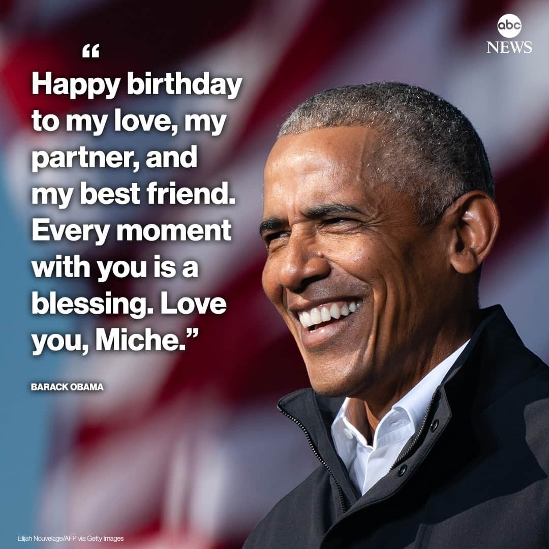 ABC Newsさんのインスタグラム写真 - (ABC NewsInstagram)「Former Pres. Barack Obama wishes his wife and former First Lady Michelle Obama, a happy birthday: "Happy birthday to my love, my partner, and my best friend. Every moment with you is a blessing. Love you, Miche." #barackobama #michelleobama #obama #birthday #celebration #usa」1月18日 6時45分 - abcnews