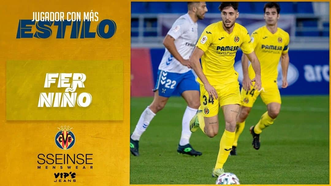 ビジャレアルCFのインスタグラム：「Y el Jugador con Más Estilo de @vips_jeans & @sseinse es...  ¡¡ @ferni_9 por su golazo que clasifica al #Villarreal para los octavos de final de la #CopaDelRey!!  . The @vips_jeans and @sseinse Most Stylish Player is...  @ferni_9 for his great goal that sees #Villarreal qualify for the #CopaDelRey last 16!! . #Villarreal #futbol #football #soccer」