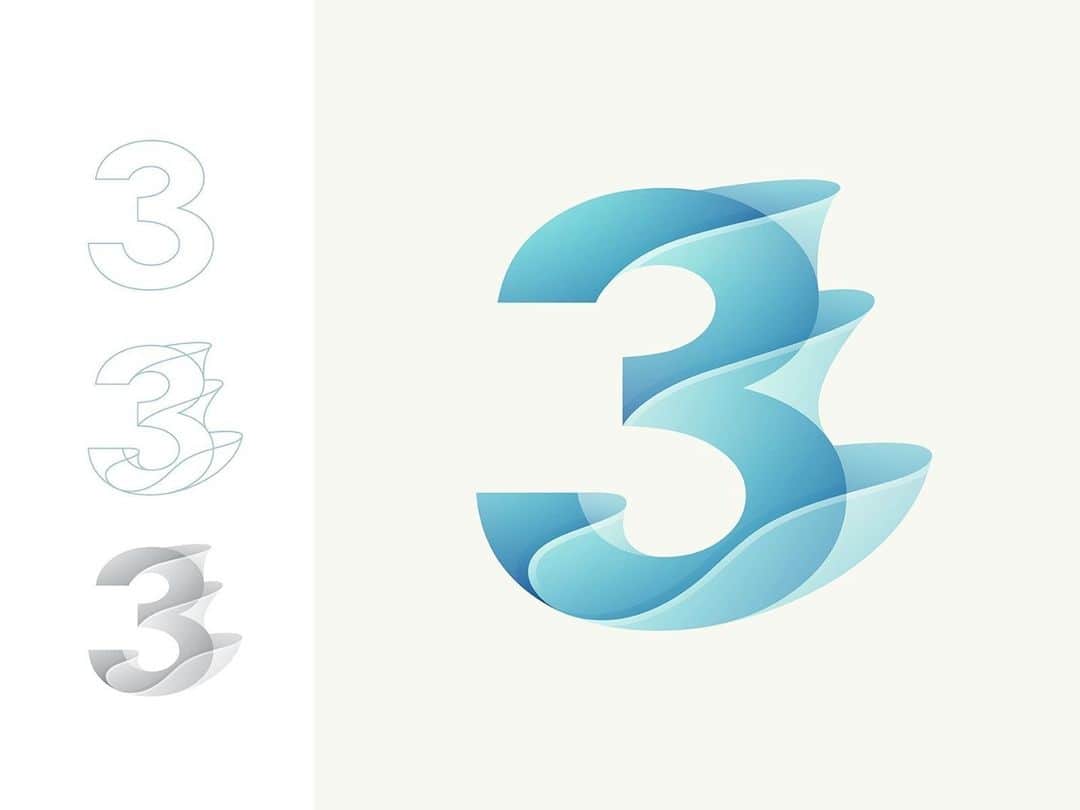 Dribbbleさんのインスタグラム写真 - (DribbbleInstagram)「3 by Yoga Perdana ⠀ ⠀ #dribbble #design #vector #gradient #graphicdesign #branding #dribbblers」1月18日 7時46分 - dribbble