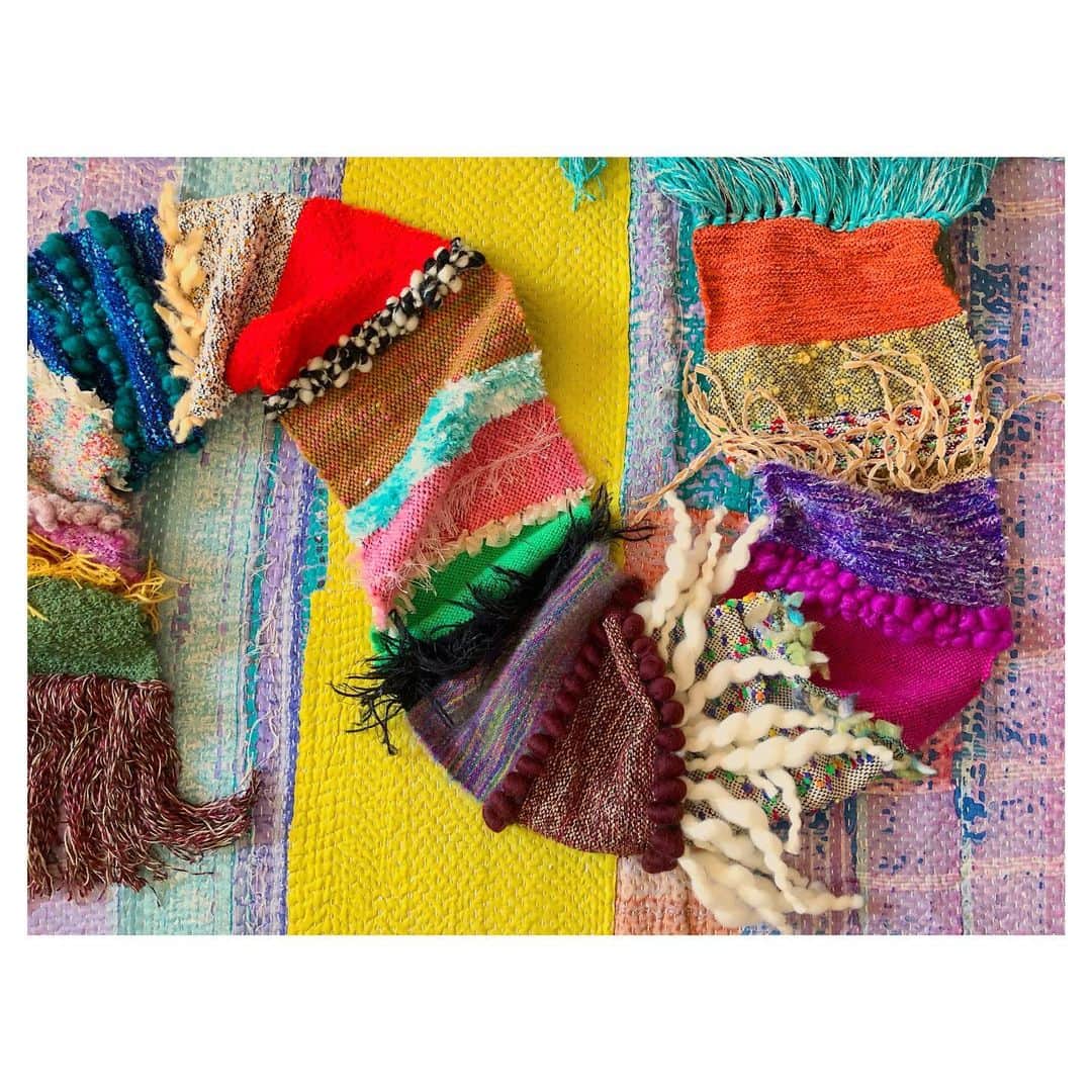森千波さんのインスタグラム写真 - (森千波Instagram)「#stole 180cm  . . . #1000weave#weaving#yarn#handmade#knit#wool#cotton#colorful#織物#オーダー」1月18日 11時05分 - 1000wave