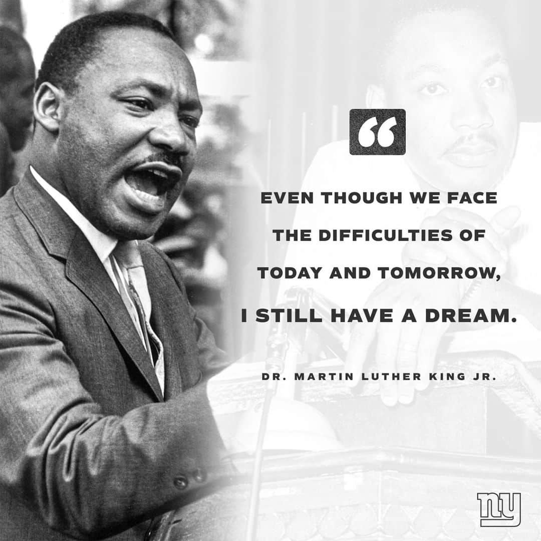New York Giantsさんのインスタグラム写真 - (New York GiantsInstagram)「Today, we remember the life and legacy of Martin Luther King, Jr. #MLKDay」1月18日 22時00分 - nygiants