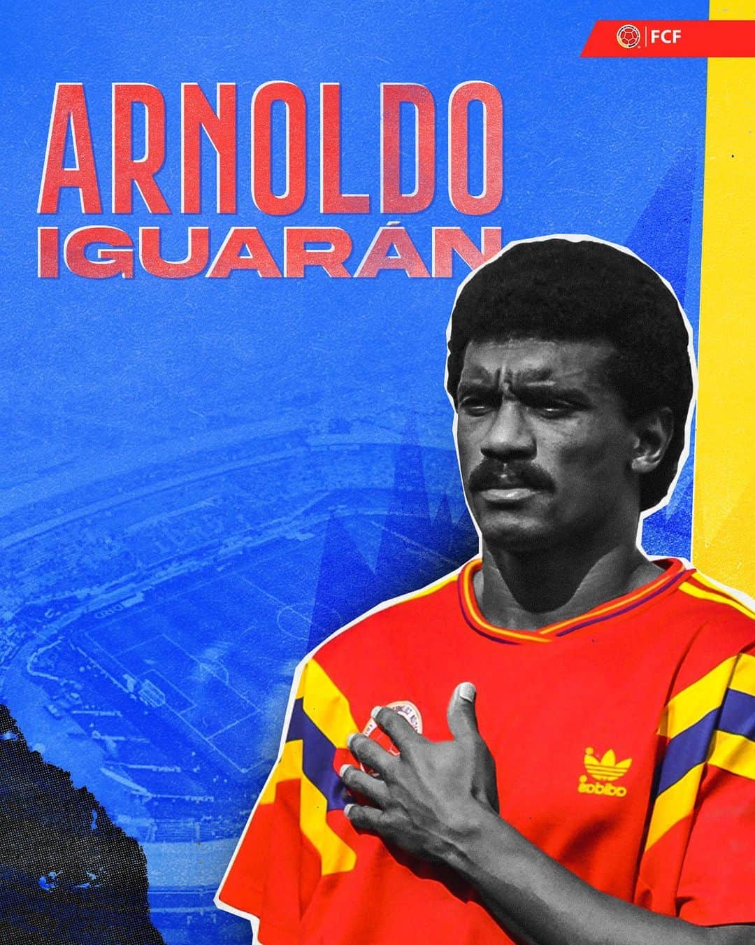 サッカー コロンビア代表チームのインスタグラム：「¡Felicidades Guajiro!  Enviamos muchas felicitaciones al gran Arnoldo Iguarán 👏  Abrazo de gol ⚽️」