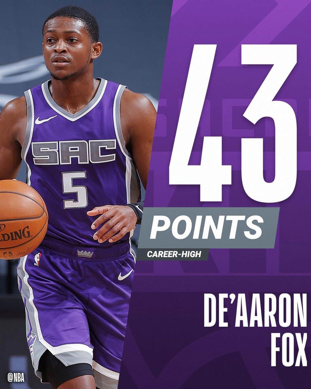 NBAさんのインスタグラム写真 - (NBAInstagram)「@swipathefox posts a career-high 43 points with 13 assists for the @sacramentokings」1月18日 14時23分 - nba