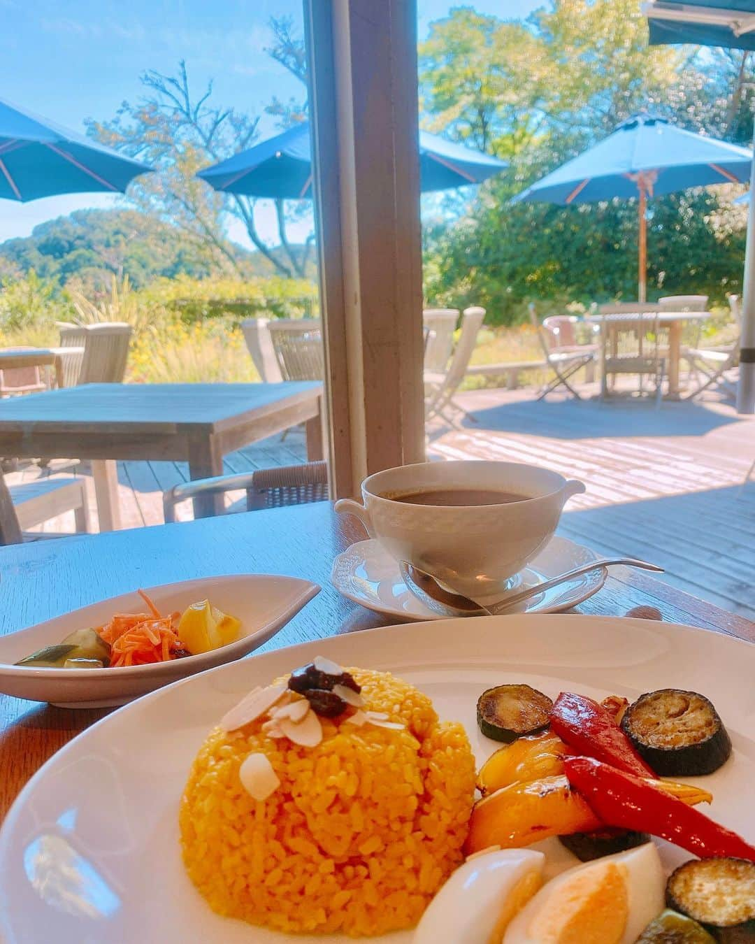 赤松麻里菜のインスタグラム：「先日鎌倉の浄妙寺境内にある#石窯ガーデンテラス へ🍽🌿 庭園を眺めながらゆっくりランチやアフタヌーンティーが楽しめます🧁🫖 春や秋はテラス席がおすすめです☺️ 落ち着いたらまた癒されに行きたい☕️🪴 @ishigama_garden  #鎌倉 #浄妙寺 #鎌倉グルメ #鎌倉カフェ #鎌倉観光 #鎌倉ランチ #鎌倉散歩 #鎌倉gram #景色の良いカフェ #癒しの時間 #癒しの空間 #女の子ママ #ワーママ #おすすめランチ #アフタヌーンティー #ランチタイム #ランチ巡り」