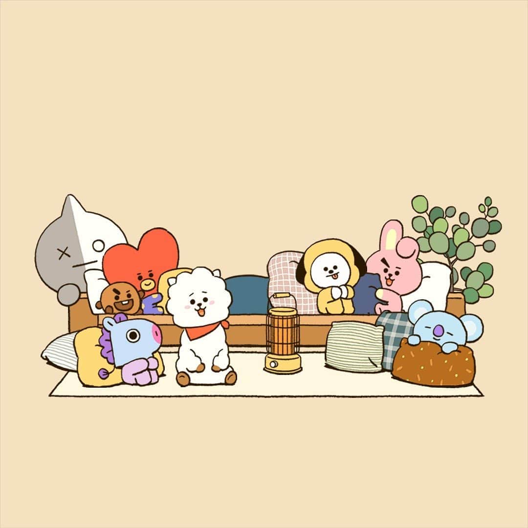 BT21 Stars of tomorrow, UNIVERSTAR!さんのインスタグラム写真 - (BT21 Stars of tomorrow, UNIVERSTAR!Instagram)「Happiest when we're together. ❤️  #BT21 #BASECAMP  #StayAtHome #Happiness」1月18日 18時02分 - bt21_official