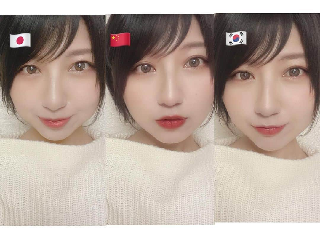 太田英里さんのインスタグラム写真 - (太田英里Instagram)「* ･ 本日の撮影も無事終わりましたー！ またお知らせします🤫♡ 写真は全然関係ないけど 日本風・中国風・韓国風それぞれの メイクで遊んでみたものです💄💋笑 ･ そして！！ オリジナルバレンタインチョコ、 たくさんのご注文ありがとうございます🥺 1/20締切なのでまだの方は是非🍫♡ カレンダーもまだまだ販売中です♡ ･ #太田英里 #Bright #三重PR大使 #ミス桑名 #ナチュラルフードコーディネーター #健康食コーディネーター #エレガンスマナーインストラクター #釣りガール #女優 #モデル #model #actress #talent #shorthair #ショートヘア #丸顔 #l4l #like4like #followme #instagood #makeup #韓国メイク #韓国 #中国メイク #selfie #japan #korea #china」1月18日 18時28分 - eririiin56