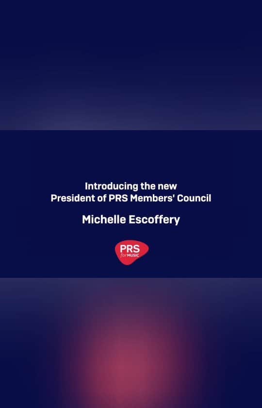 PRS for Musicのインスタグラム：「We’re delighted to announce that @michelleescoffery has been appointed as President of the PRS Members’ Council.  Watch Michelle outline what she has planned for our members in this new role.   Read more > LINK IN BIO」