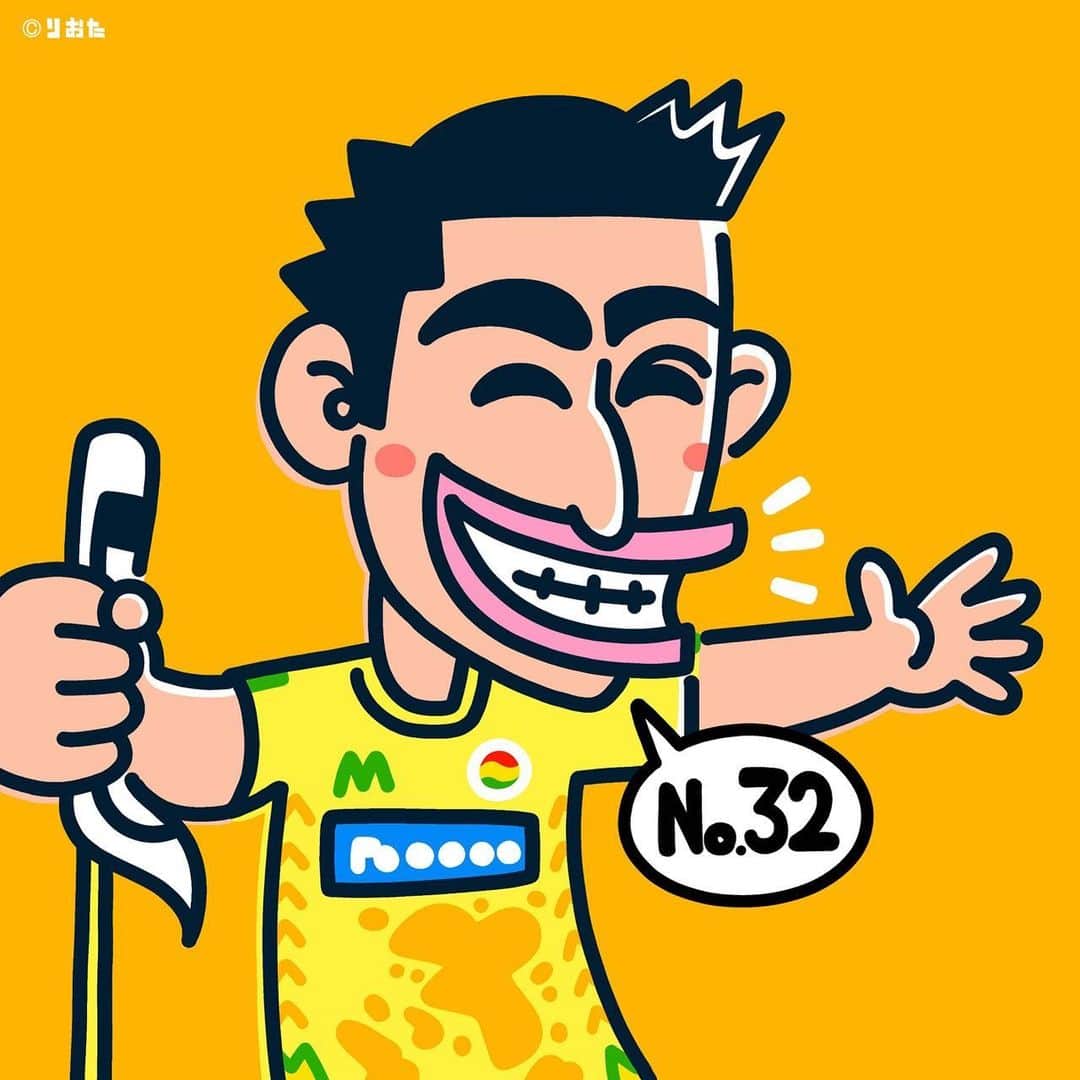 高橋壱晟のインスタグラム：「今年のプロフィール画像はこれ☝️  りおたくん 描いていただき、ありがとうございます！  まずはプレシーズン、頑張ります‼︎  #jefunited  #ジェフユナイテッド #コロナに負けない」