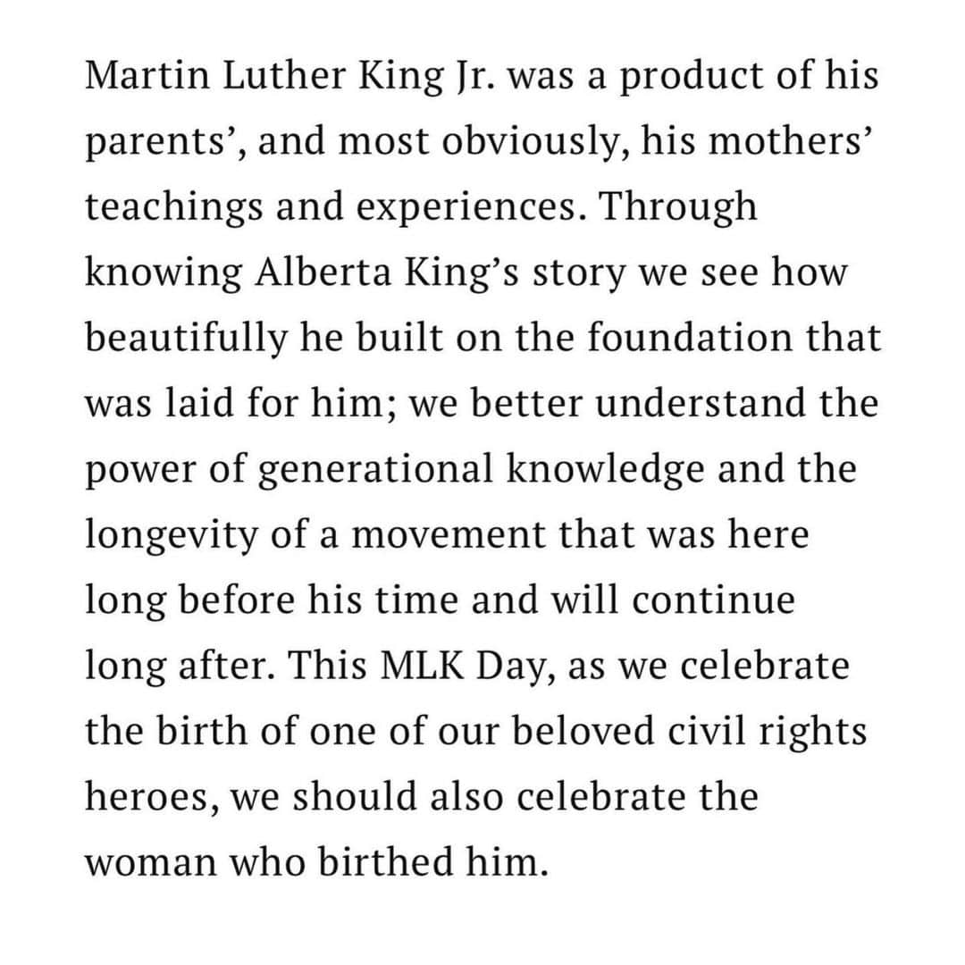 ミシェル・モナハンさんのインスタグラム写真 - (ミシェル・モナハンInstagram)「We are who we raise. Such a lovely and deserving tribute to Alberta King from @Time written by @annastea_honesty. Head to the link in my bio for the full article! #MLKDay」1月19日 6時04分 - michellemonaghan